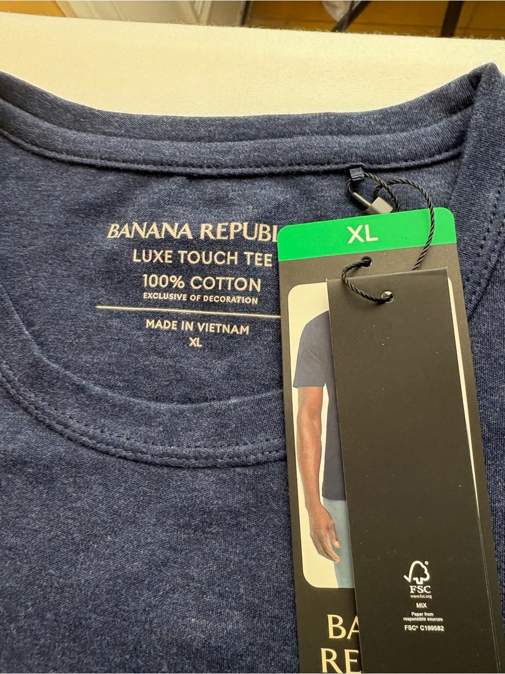 Banana Republic Navy Short Sleeve Crew Tee